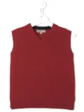 N.PEAL KIDS organic cashmere knitted vest top - Red