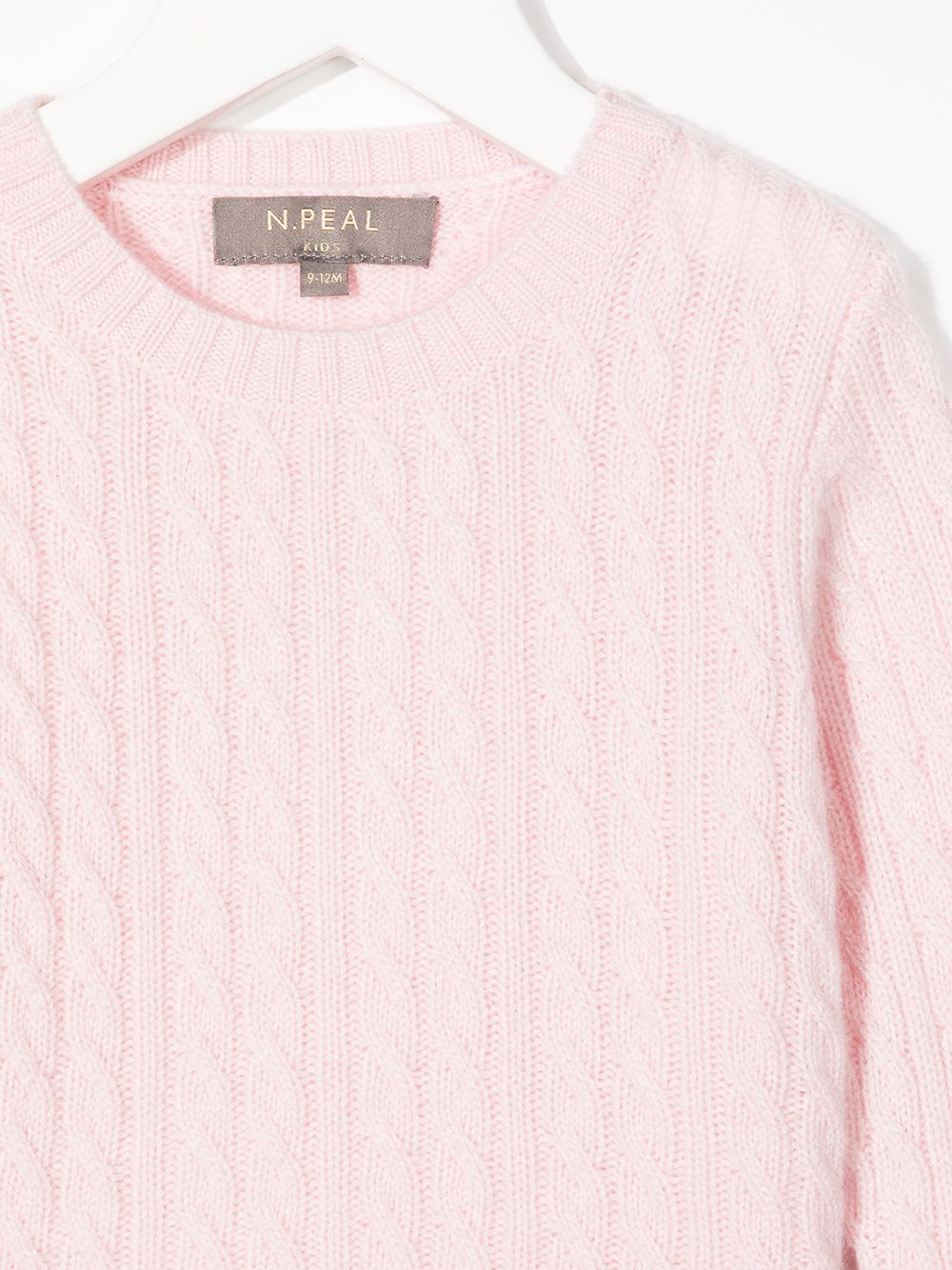 Shop N•peal Cable-knit Sweater In Pink