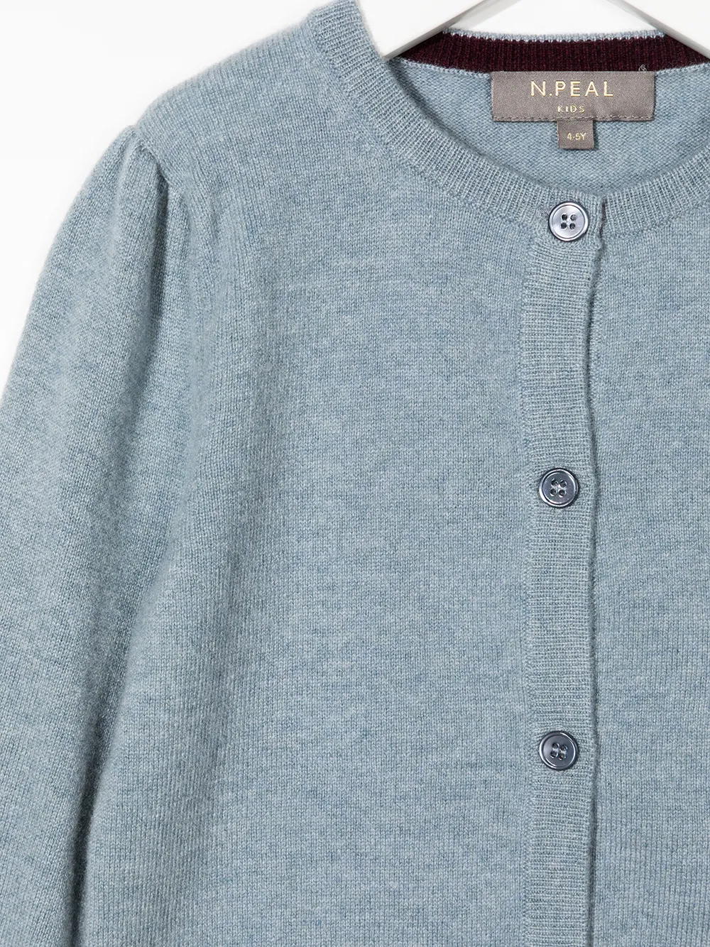  N.peal Kids Fein Gestrickter Kaschmircardigan   Blau 