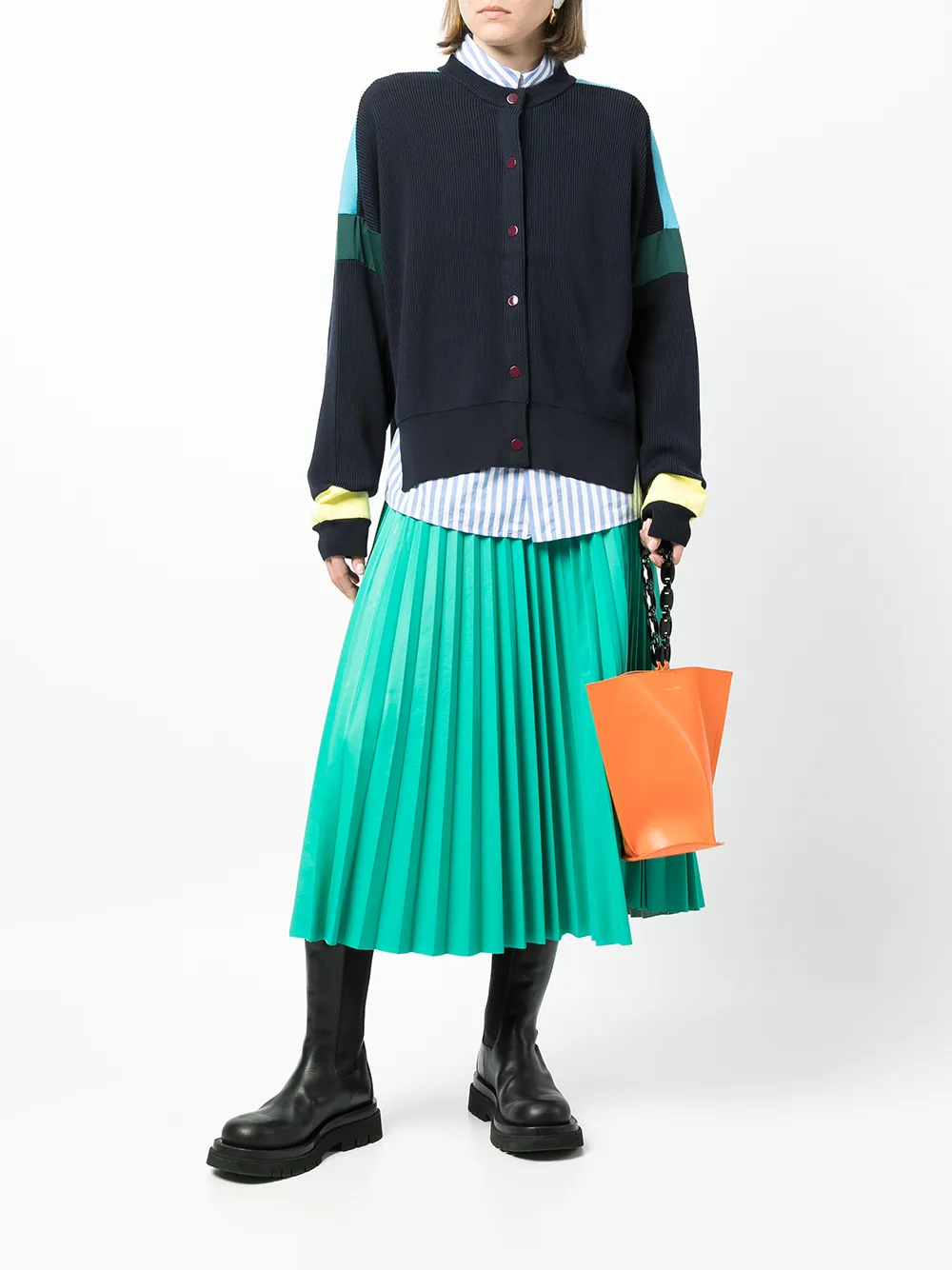 фото Enföld бомбер с контрастными вставками