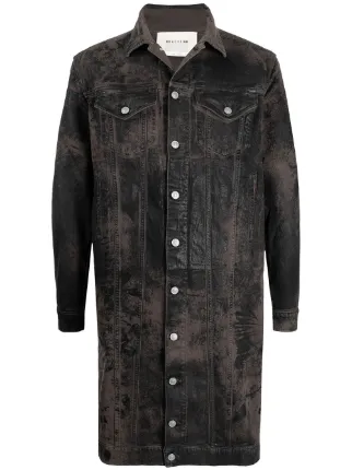 1017 ALYX 9SM button-up long-length Denim Jacket | Brown | FARFETCH GH