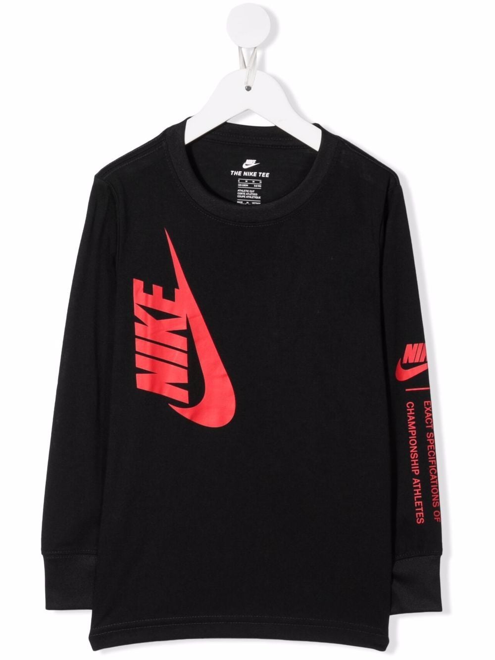 фото Nike kids logo-print fine-knit jumper