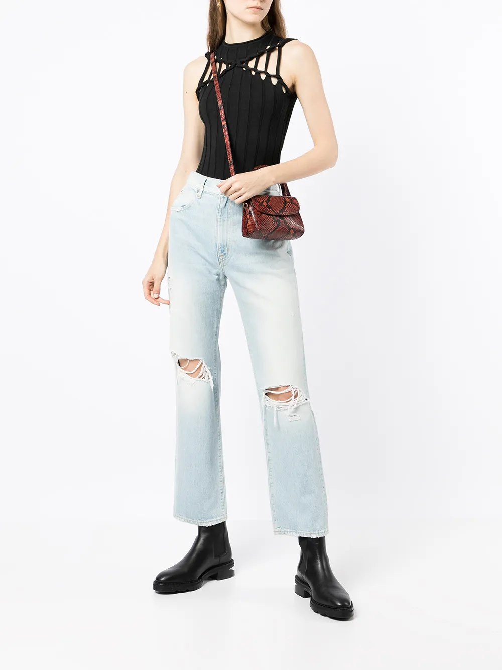 SLVRLAKE Gerafelde jeans - Blauw