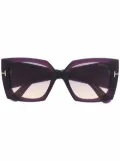 TOM FORD Eyewear tinted oversize-frame sunglasses - Purple