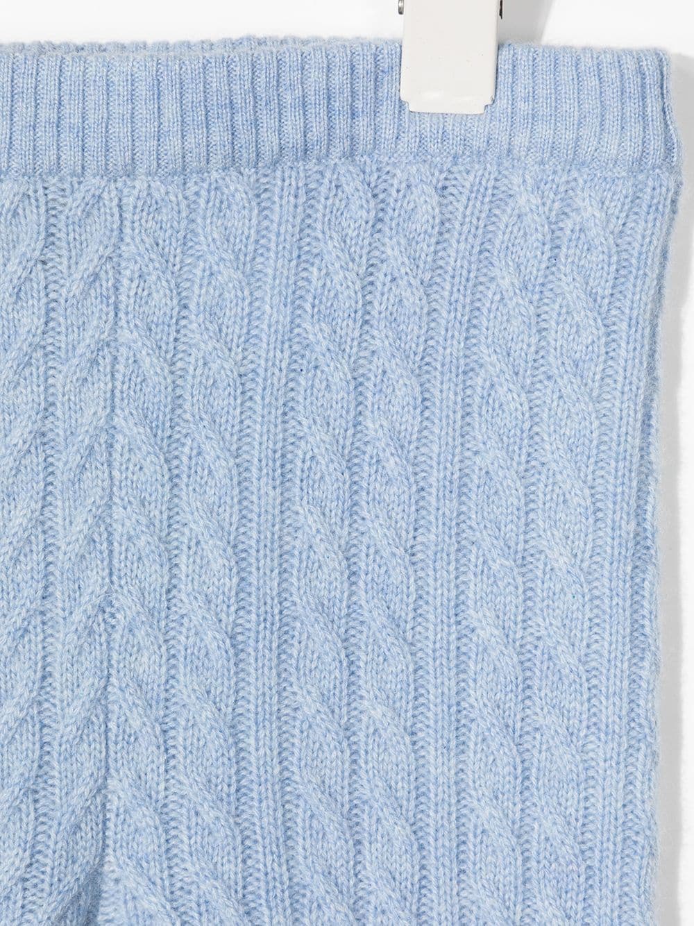 Shop N•peal Cable-knit Leggings In Blue
