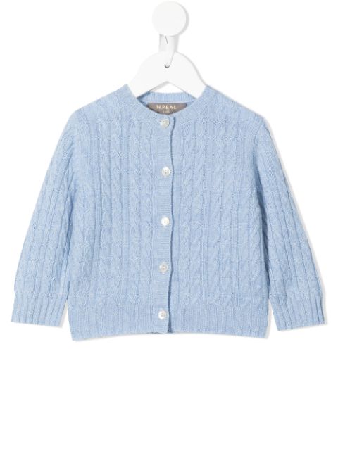 N.PEAL KIDS cable-knit cardigan