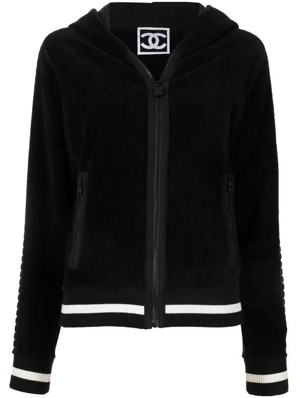 chanel zip up hoodie