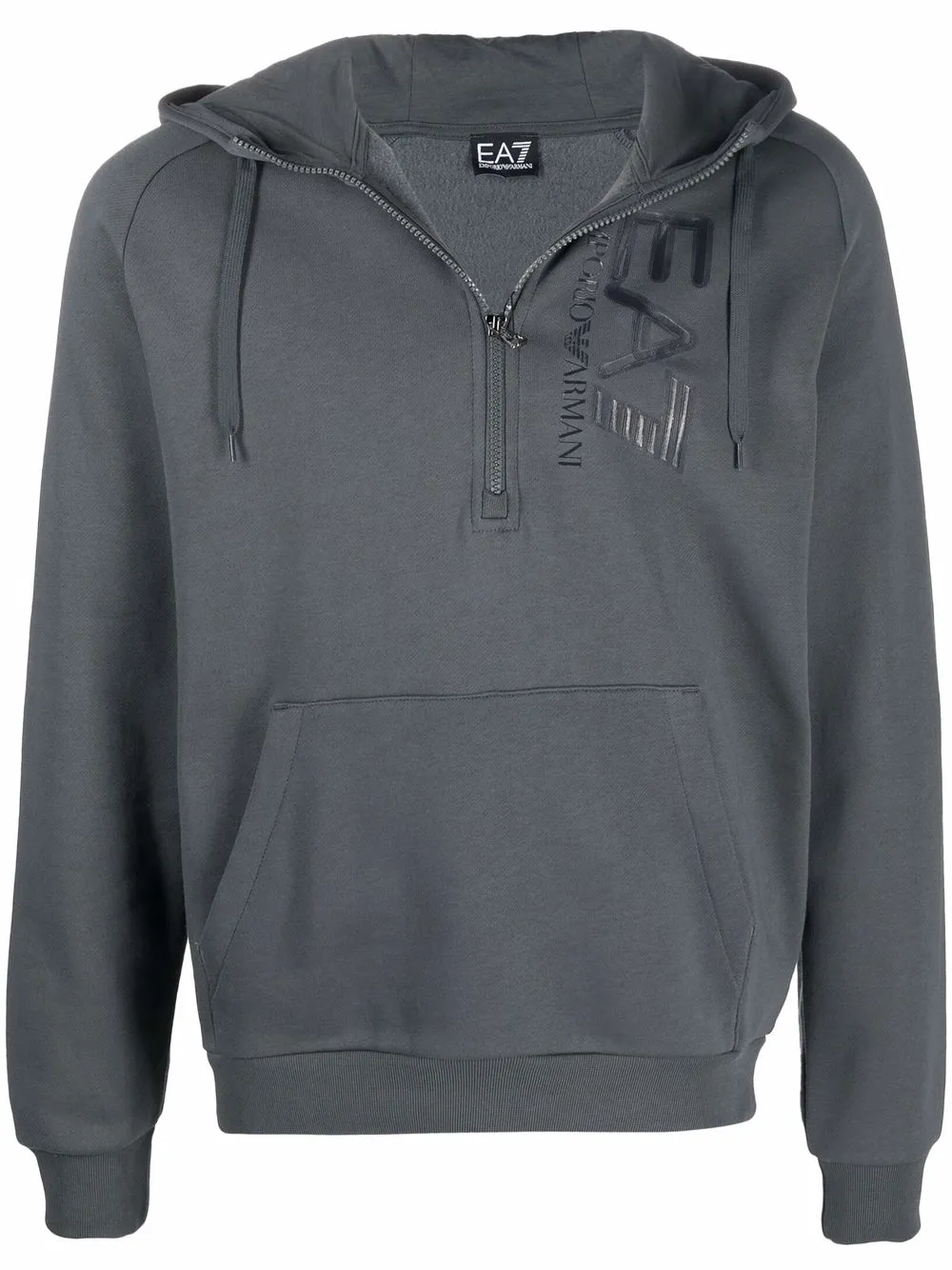 фото Ea7 emporio armani худи с короткой молнией и логотипом