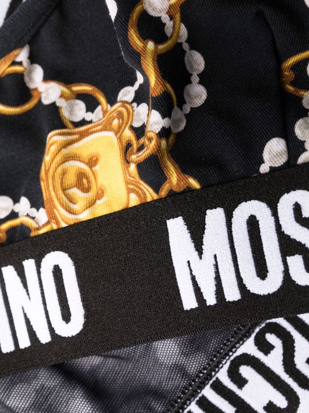 фото Moschino бюстгальтер с треугольными чашками и логотипом