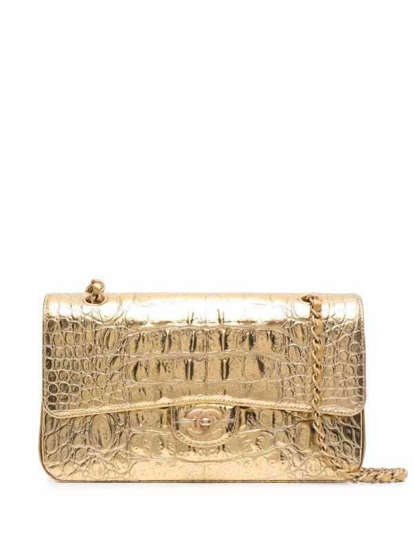 Chanel Embossed Croc Mini Flap Bag - Janet Mandell