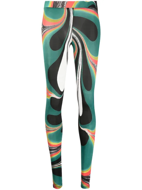mid-rise graphic-print leggings