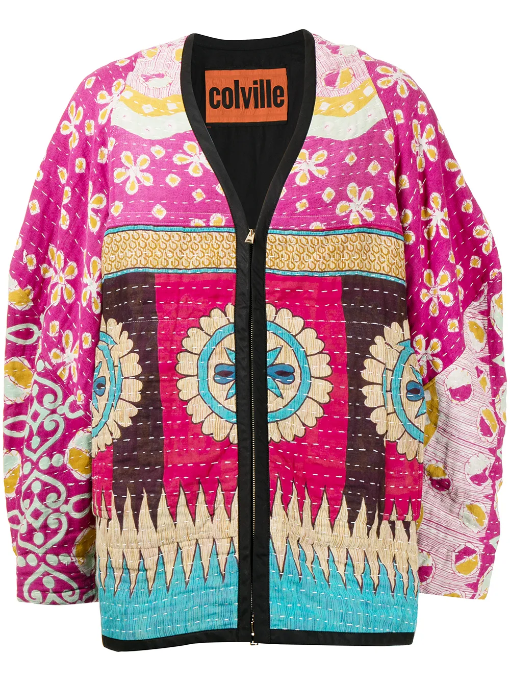 

colville Upcycled Eiderdown zip-up jacket - Multicolour