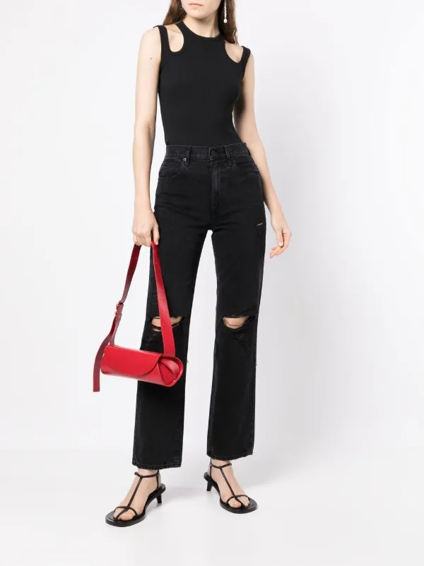【関税込み】SLVRLAKE ブラック London クロップドジーンズ Black London Crop Jeans by SLVRLAKE on Sale