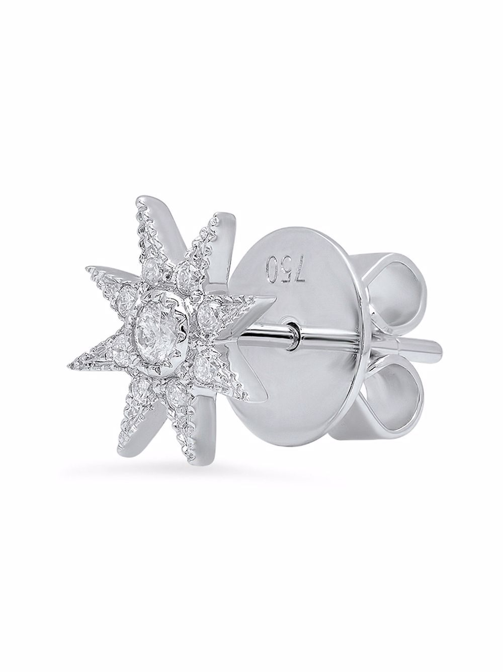 фото Colette 18kt white gold star diamond stud earrings