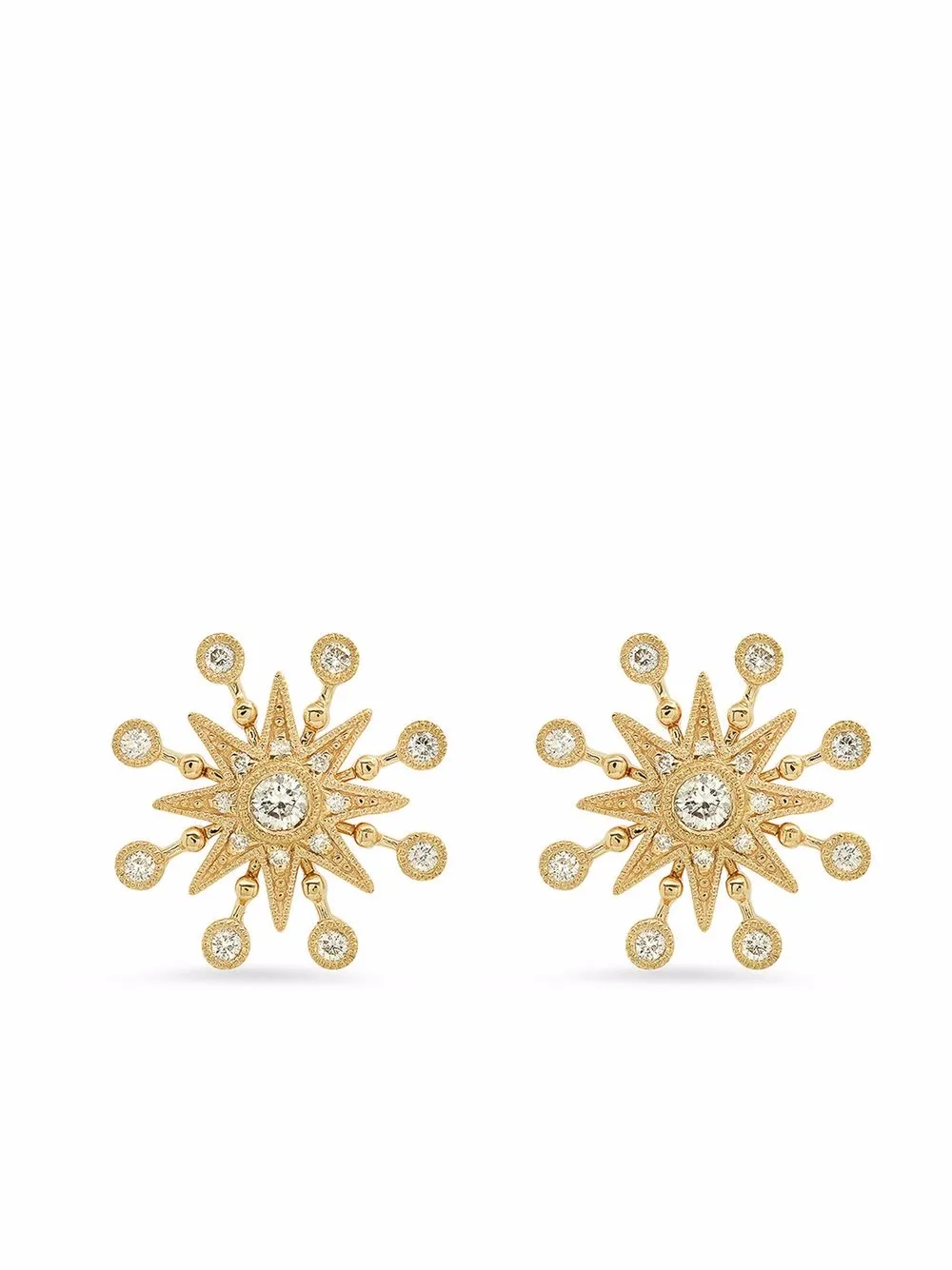 

Colette aretes Starburst en oro amarillo de 18kt con diamantes - Dorado