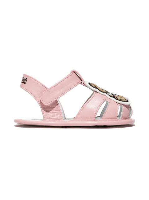 Moschino Kids teddy bear leather sandals