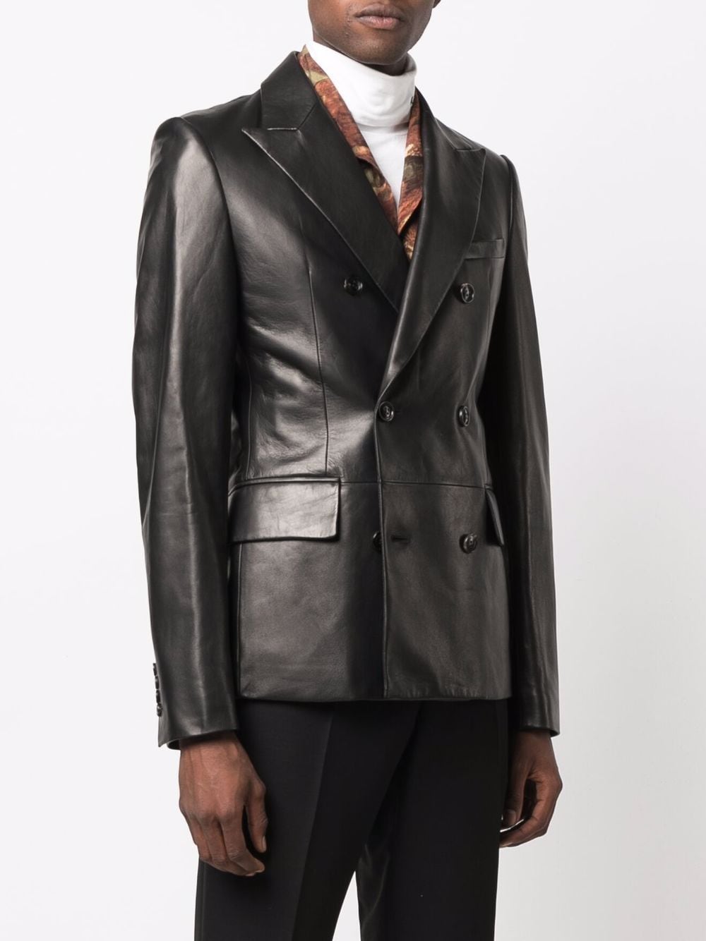 AMIRI double-breasted Leather Jacket - Farfetch