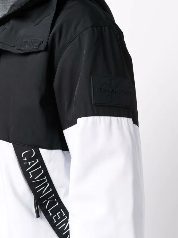 calvin klein windbreaker jacket with block logo