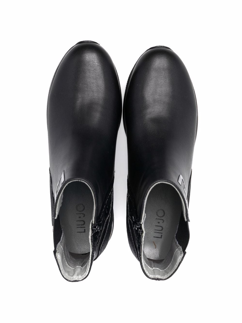 Shop Liu •jo Ankle Flatform Boots In Black