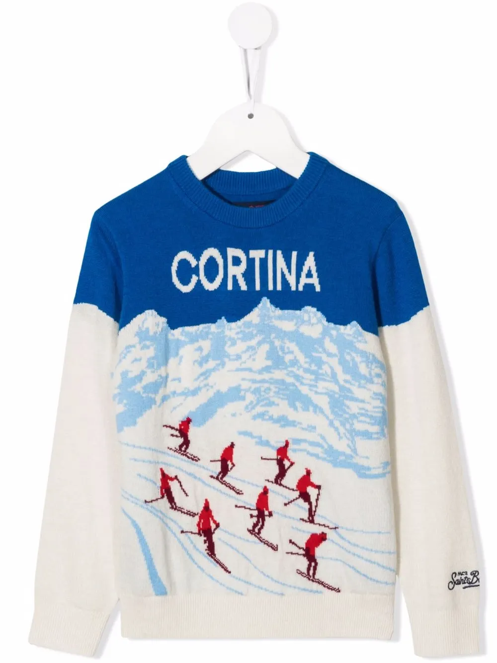 MC2 Saint Barth Kids graphic-print knitted jumper | White | Image 1
