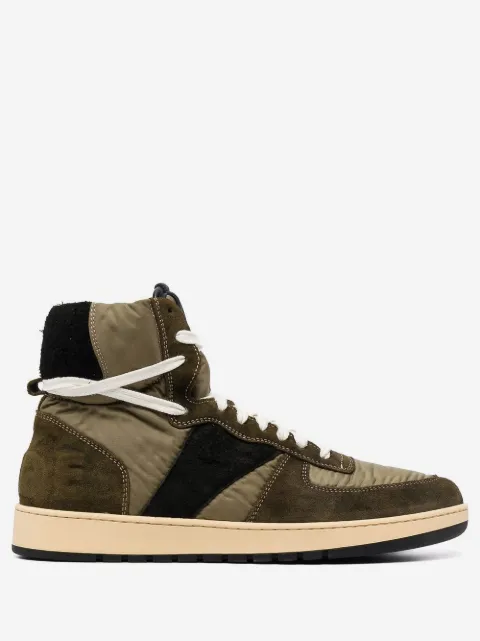 RHUDE 패널 하이탑 스니커즈