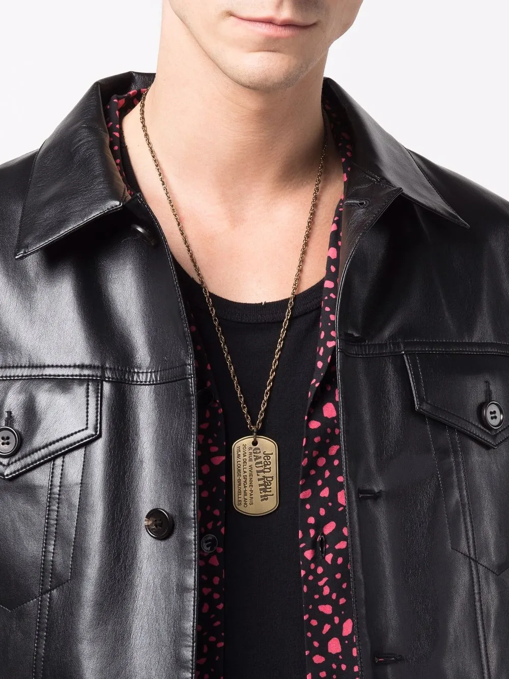 Image 2 of Jean Paul Gaultier Pre-Owned 1990s Rue Vivenne tag pendant