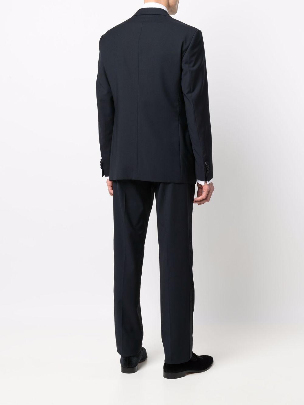 Shop Giorgio Armani Single-breasted Tailored Dinner Suit In Blau