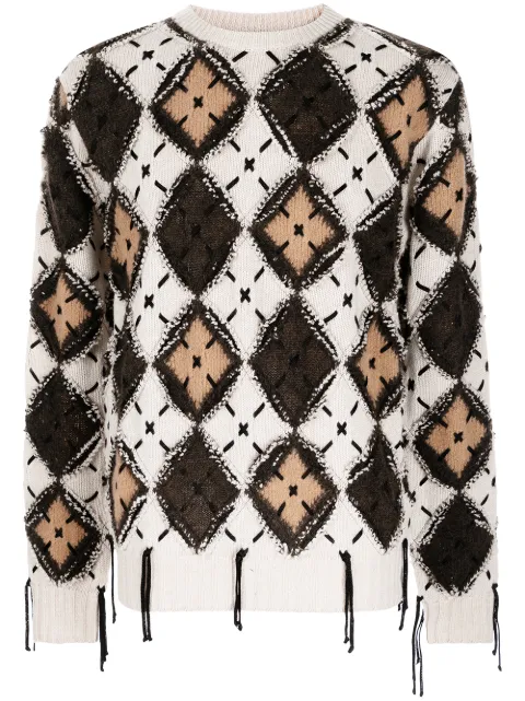 AMIRI ダイヤモンドニット セーター - Farfetch AMIRI ダイヤモンドニット セーター - Farfetch