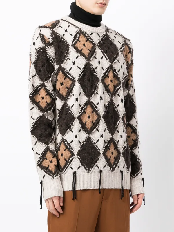 diamond knit sweater