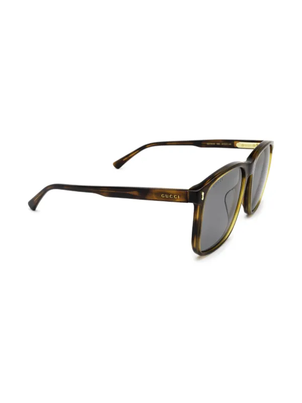 Gucci Eyewear Square Frame Sunglasses Brown FARFETCH IE