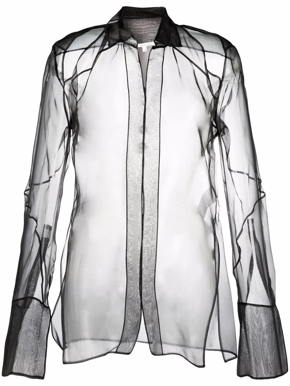 Nensi Dojaka прозрачная рубашка с длинными рукавами