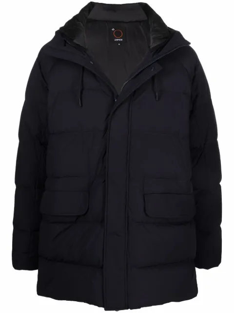 hooded zip-up padded coat