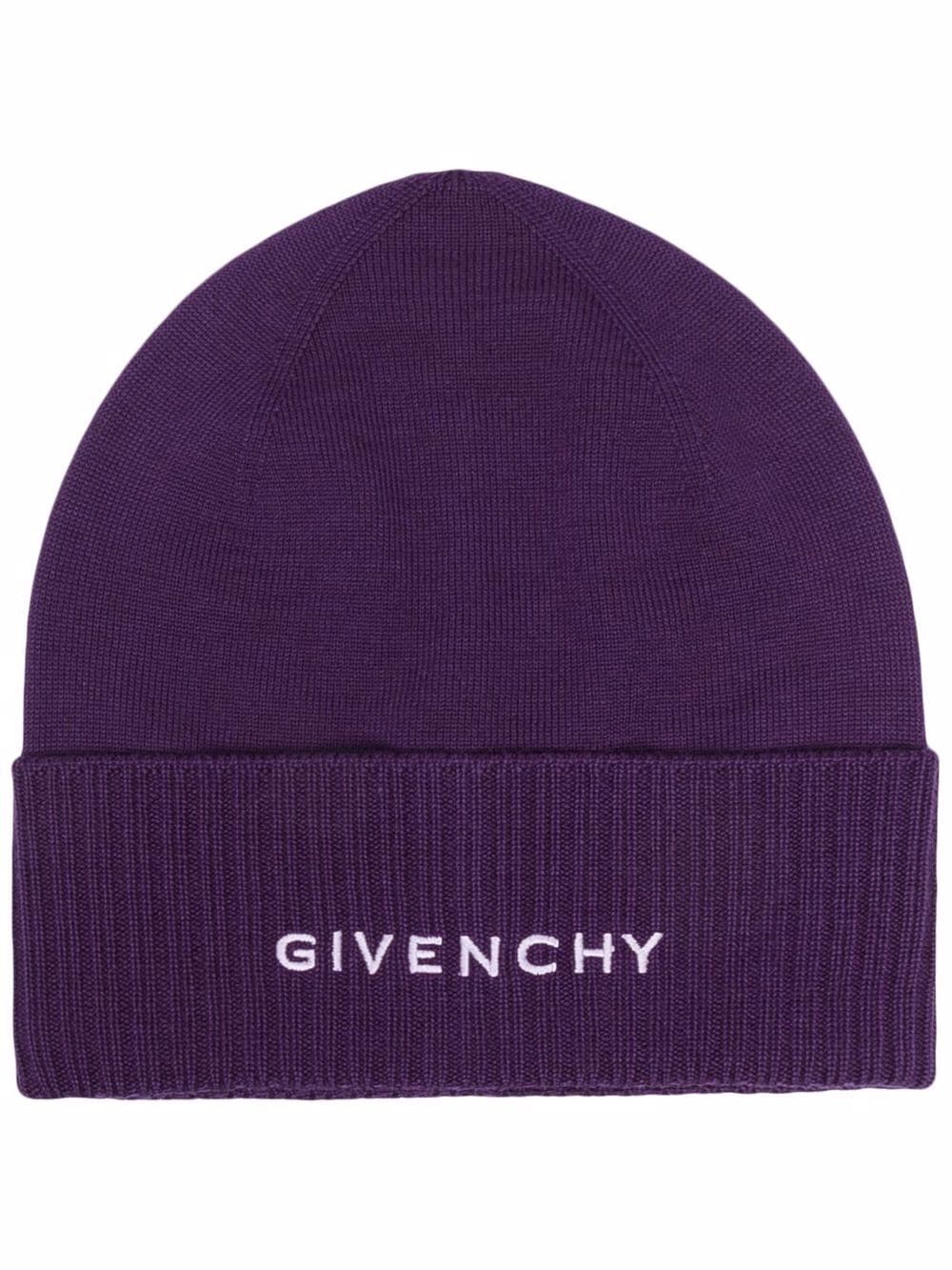 Image 1 of Givenchy embroidered-logo wool beanie