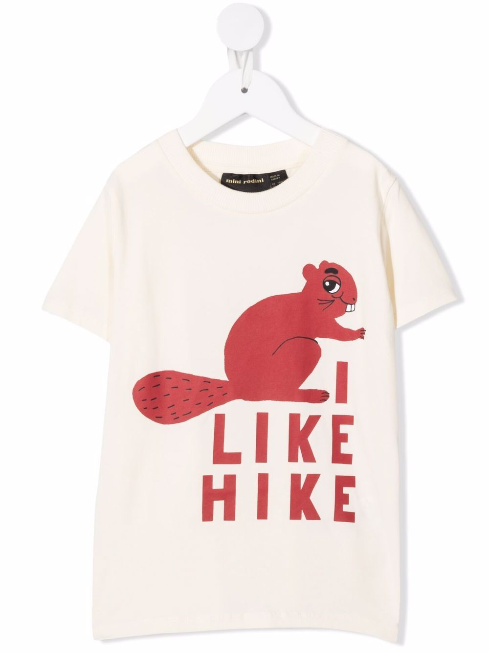 фото Mini rodini футболка beaver hike из органического хлопка