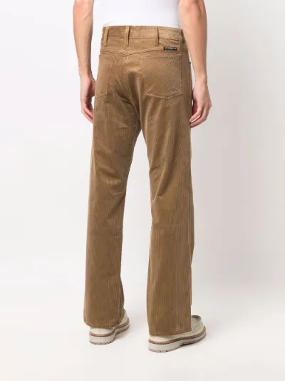 corduroy boot-cut trousers brown 