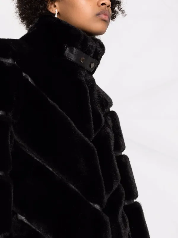 faux fur panelled jacket