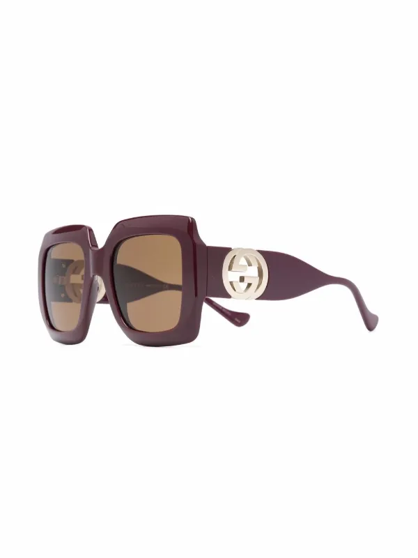 Gucci 54mm square sunglasses glitter hot sale