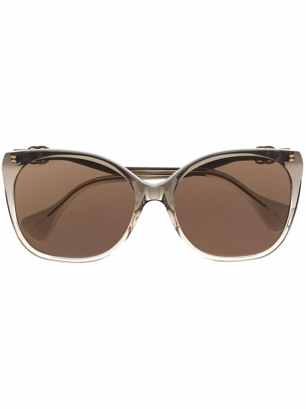 

Gucci Eyewear lentes de sol con armazón cat eye oversize - Gris