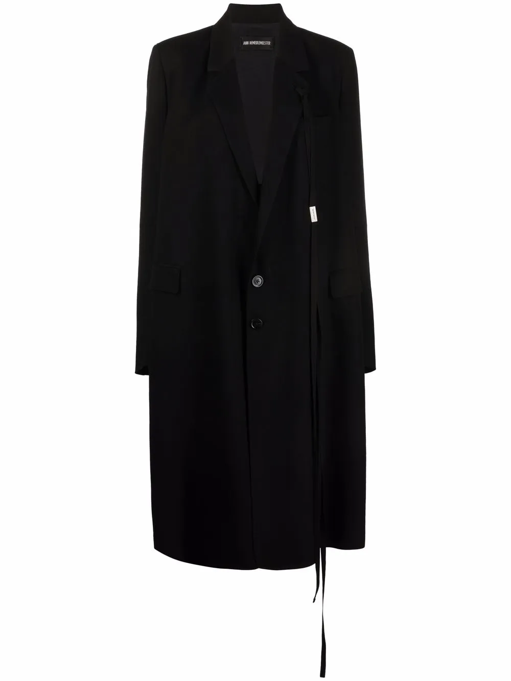 

Ann Demeulemeester single-breasted tailored coat - Black