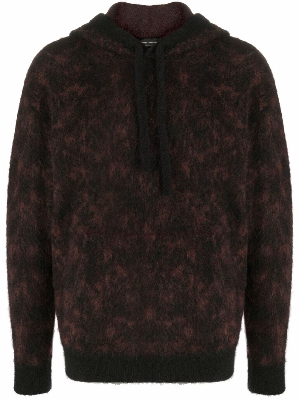 

Roberto Collina hoodie con estampado abstracto - Negro