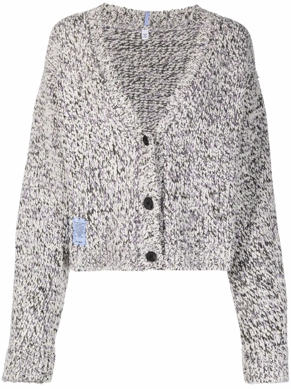 MCQ chunky knit V-neck cardigan | White | Image 1
