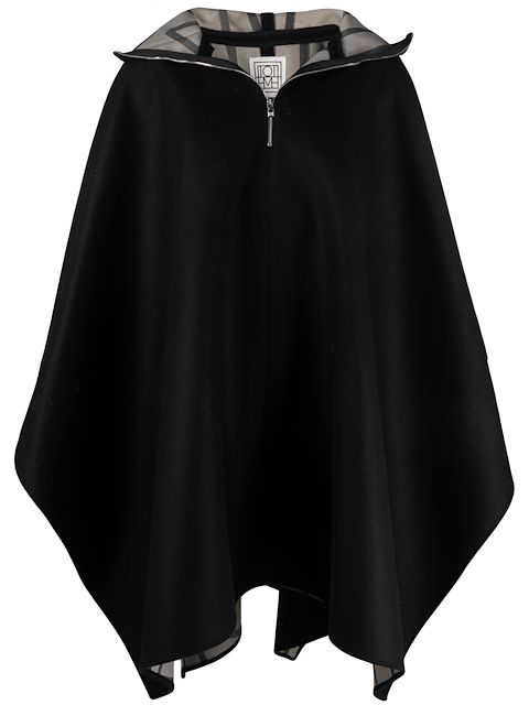 TOTEME monogram-print hooded cape
