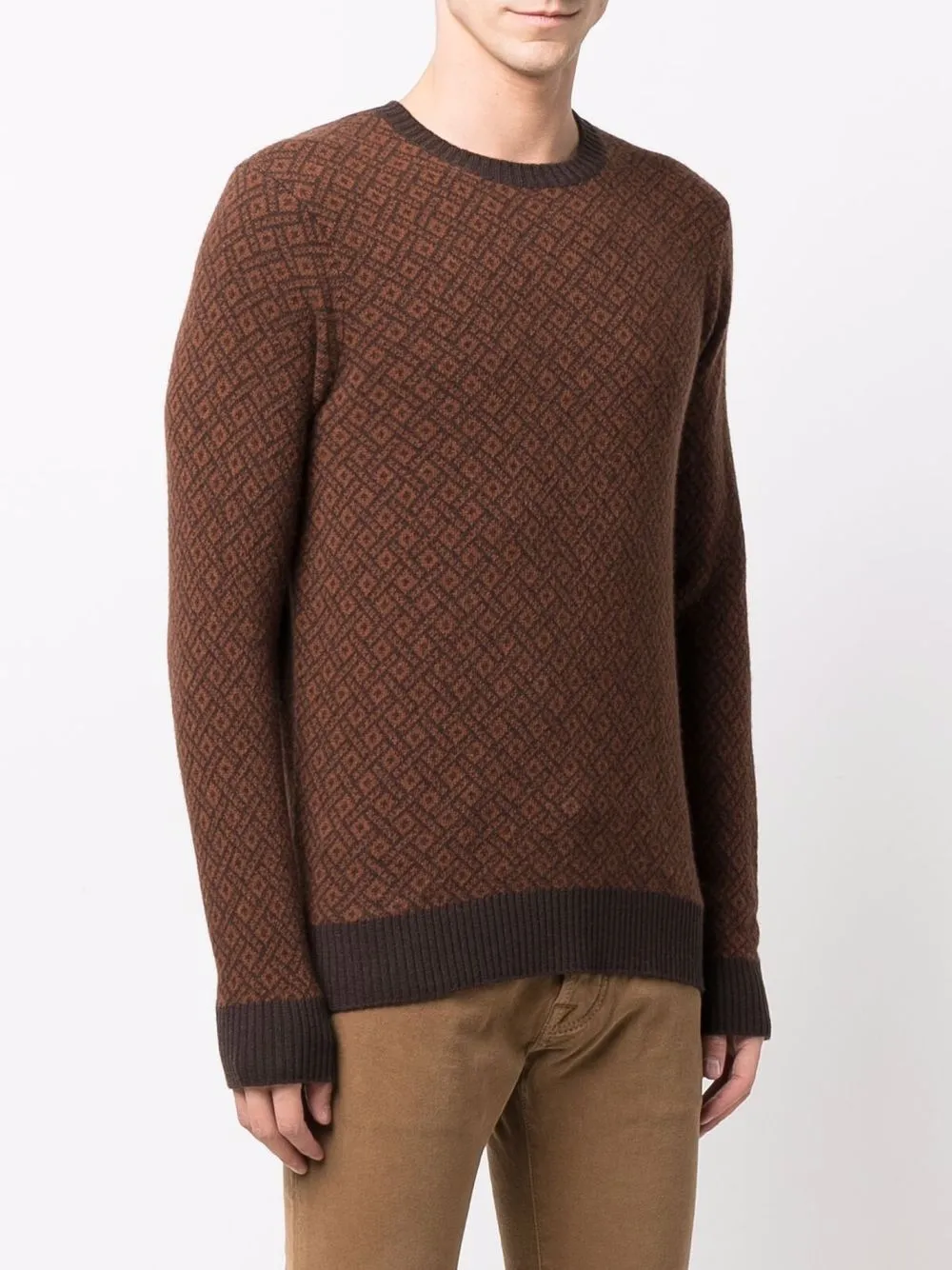 Malo Trui met geometrisch patroon Bruin