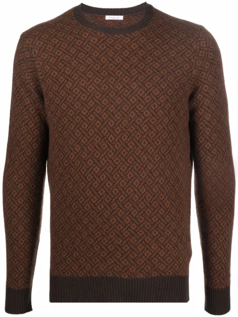 Malo geometric-pattern jumper 