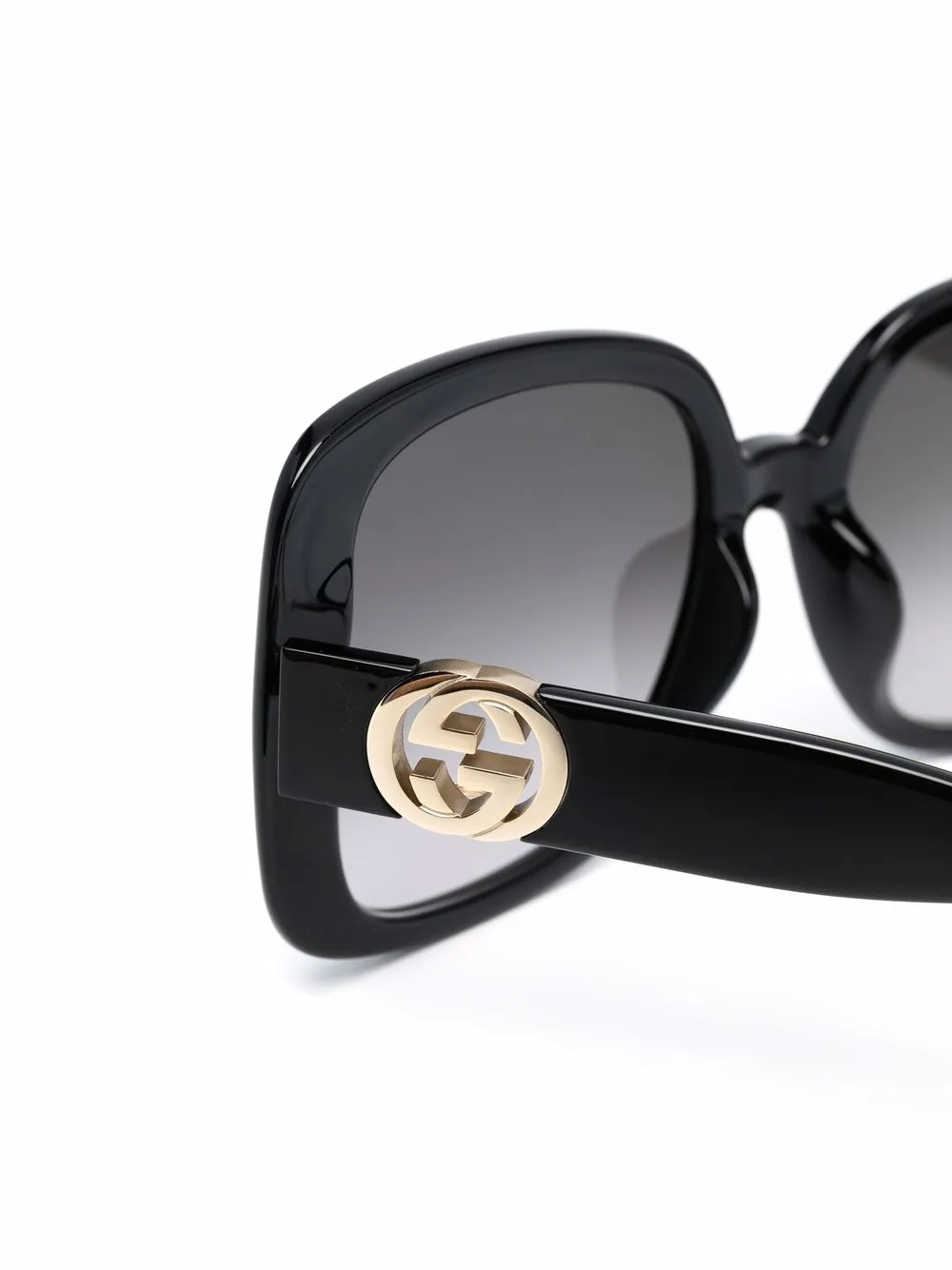 Shop Gucci Oversized Square Sunglasses In Black