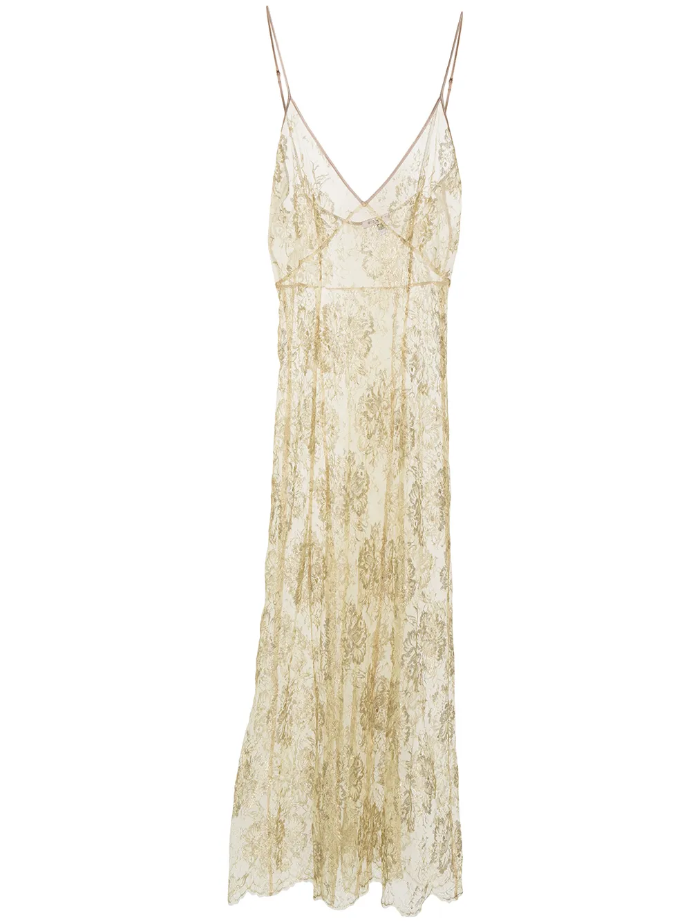 

Gilda & Pearl gilded long slip dress - Gold