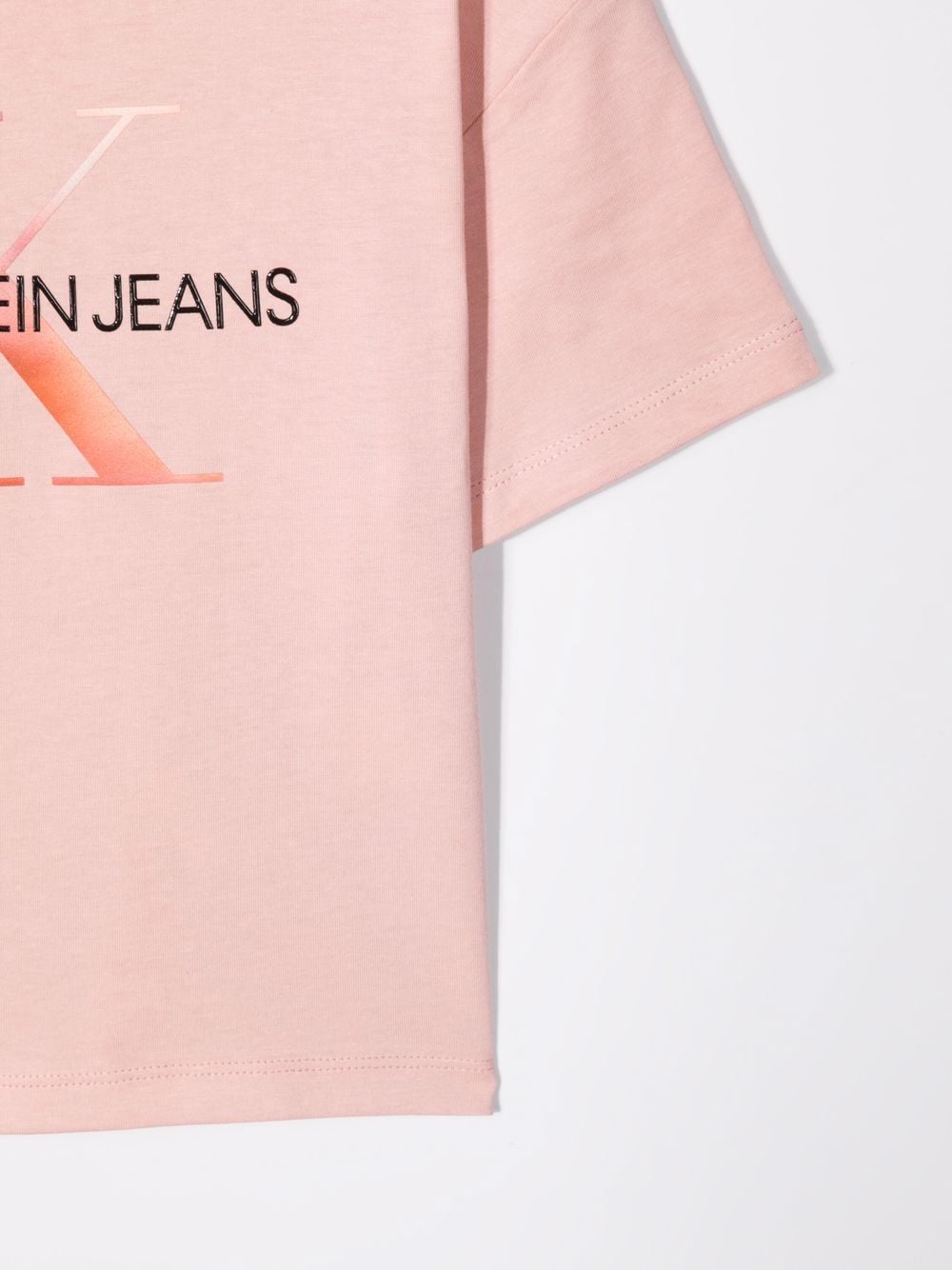 Shop Calvin Klein Logo-print Cotton T-shirt In Pink