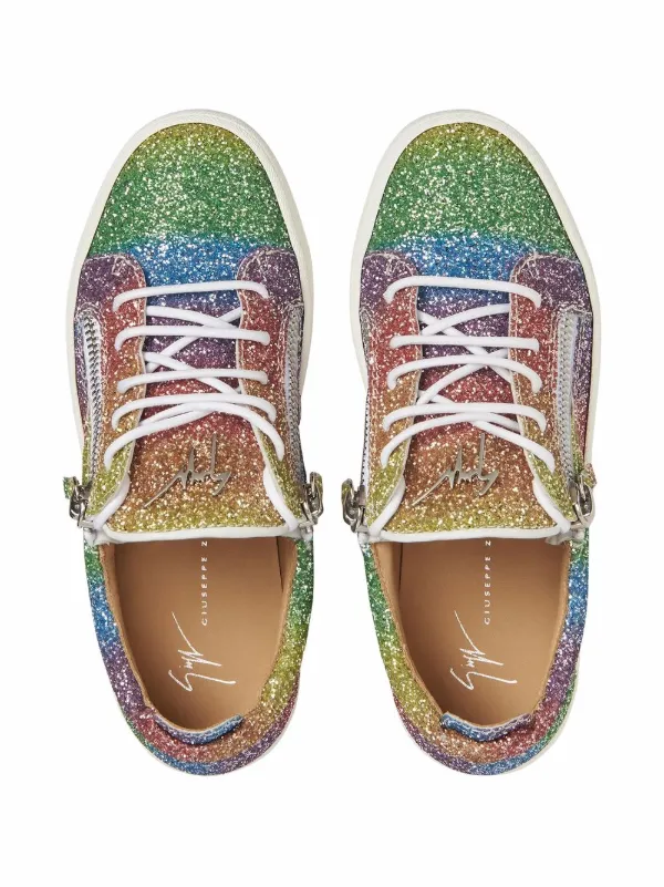 giuseppe rainbow sneakers