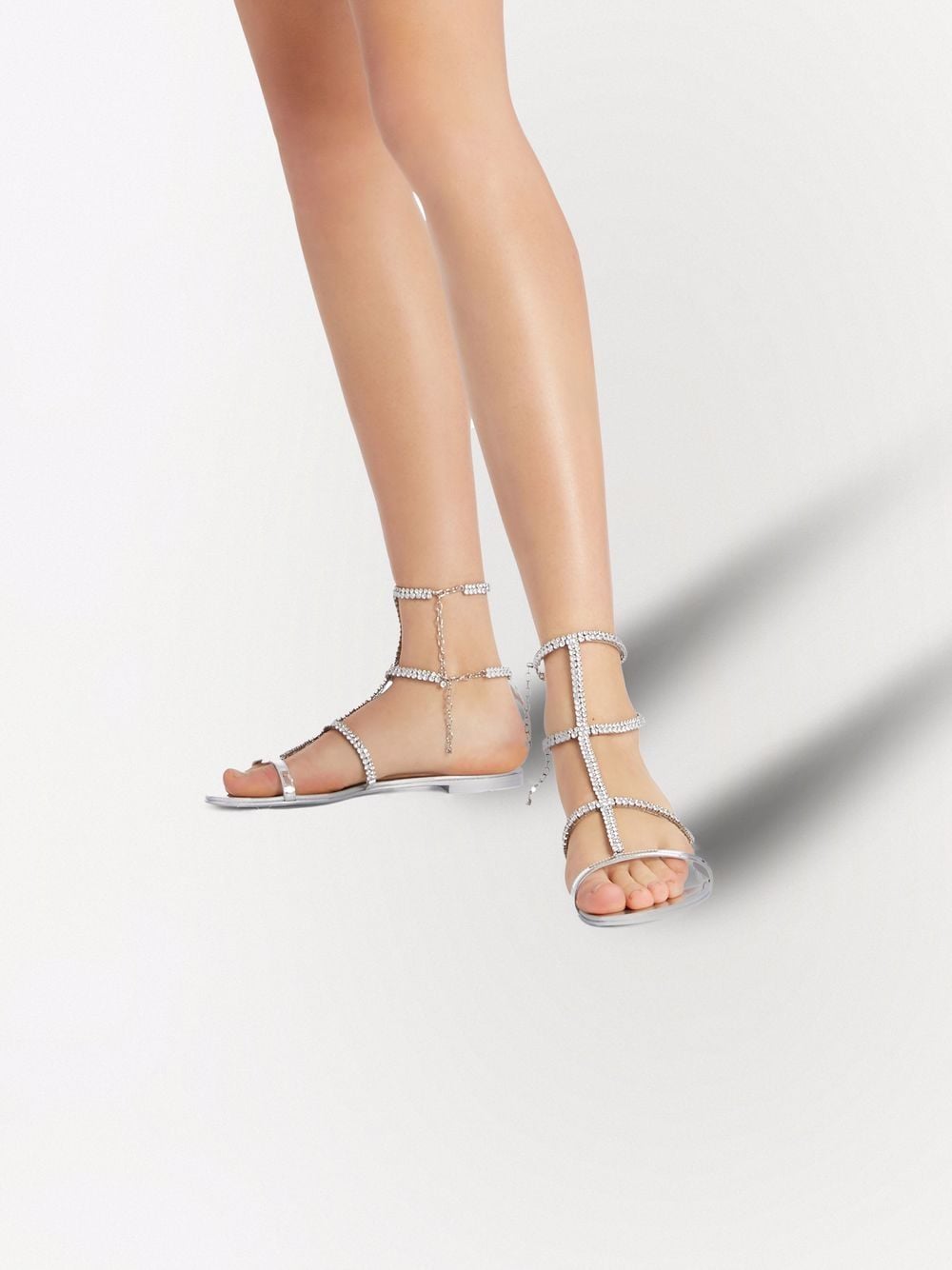 Shop Giuseppe Zanotti Shaula Open-toe Sandals In Silver