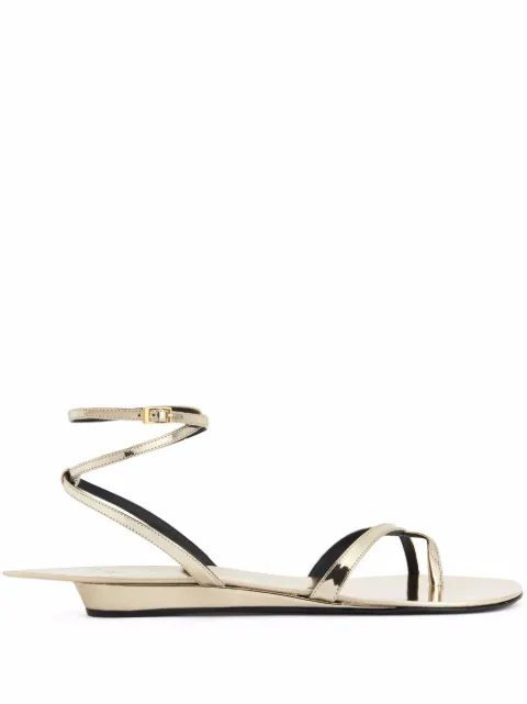 Giuseppe Zanotti Pris flat leather sandals
